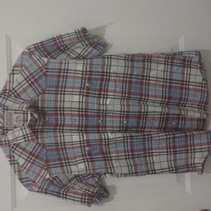 Lucky Brand plaid short sleeve button up - size M